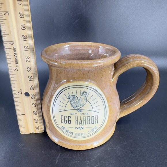 Deneen Pottery Hand Made Coffee Mug Cup Brown Glaze Egg Harbor Illinois IL - Picture 4 of 13